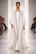 Maßgeschneiderter Leinen Minimalistischer Mantel Abaya