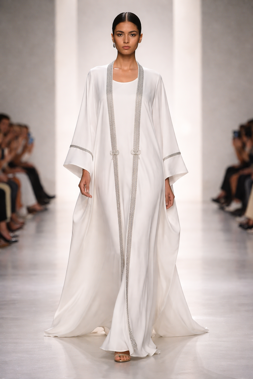 Maßgeschneiderter Leinen Minimalistischer Mantel Abaya