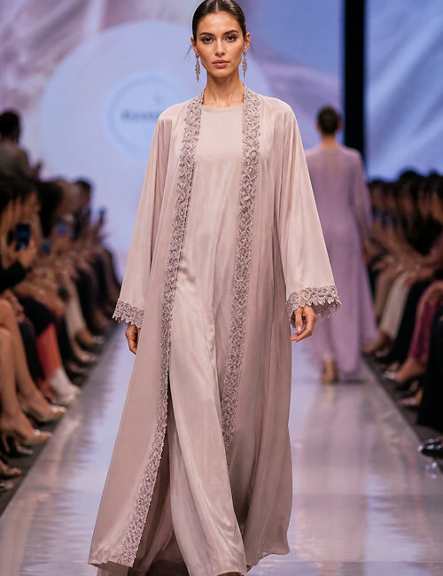 Premium Schwerer Krepp Oberbekleidung Abaya