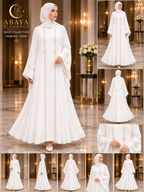 White Luxury Modest Abaya – Noor Collection
