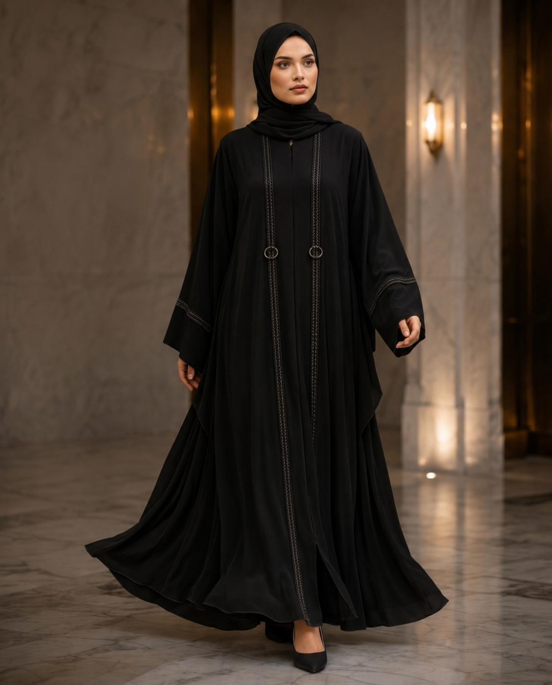 White Luxury Modest Abaya – Noor Collection