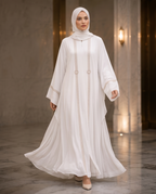White Luxury Modest Abaya – Noor Collection