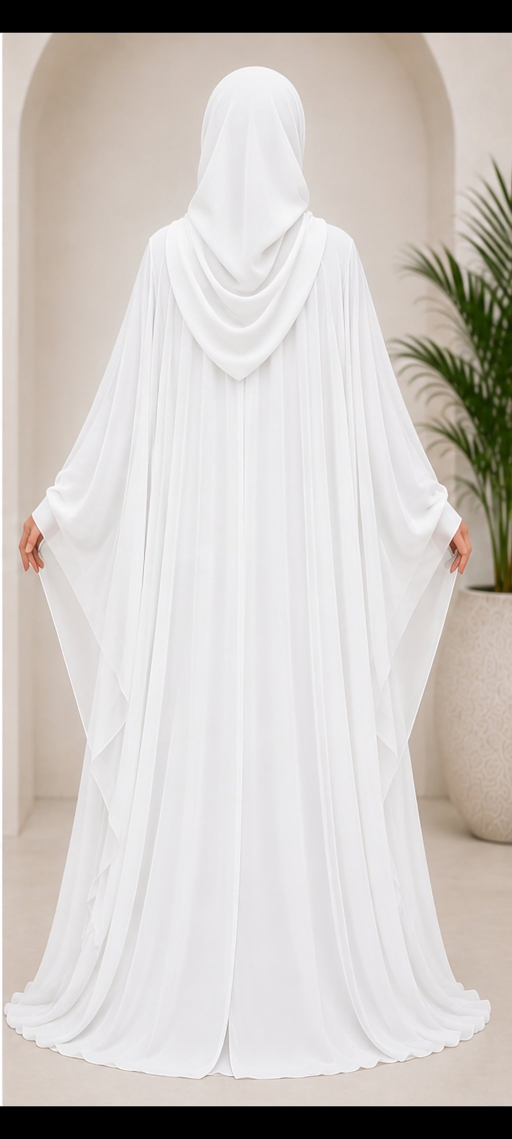 Weiße Premium Abaya – Noor Collection