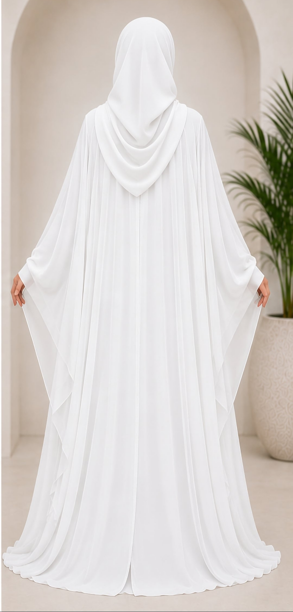 Weiße Premium Abaya – Noor Collection