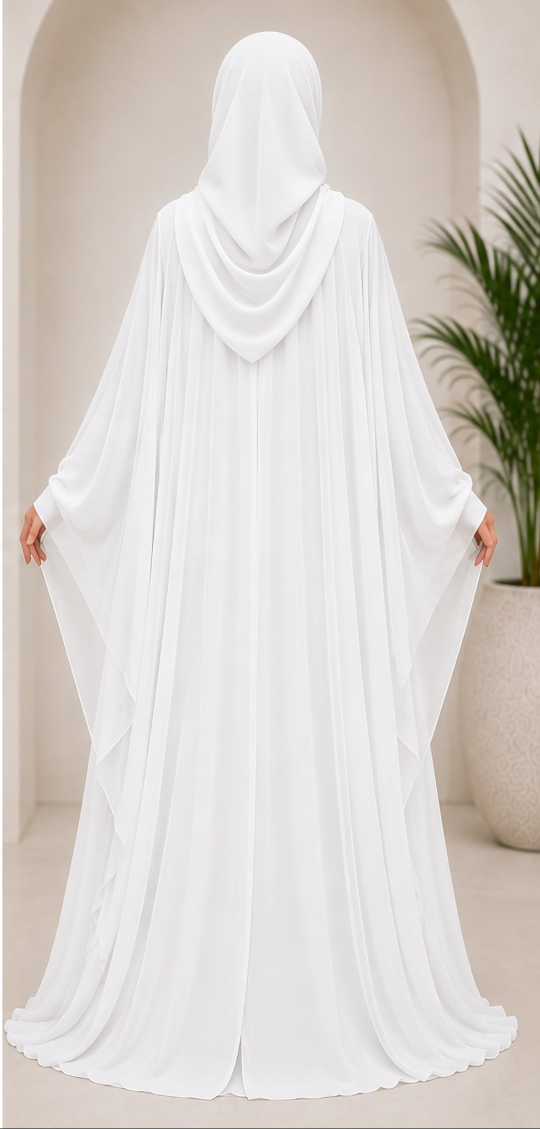 Weiße Premium Abaya – Noor Collection
