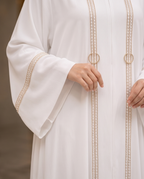 White Luxury Modest Abaya – Noor Collection