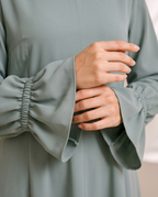 Elegant Plain Abaya – Sage Green