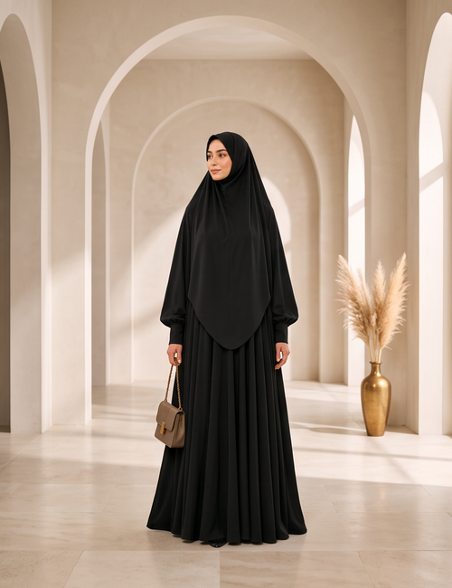 Elegant Butterfly Abaya – schwarz