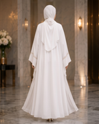White Luxury Modest Abaya – Noor Collection
