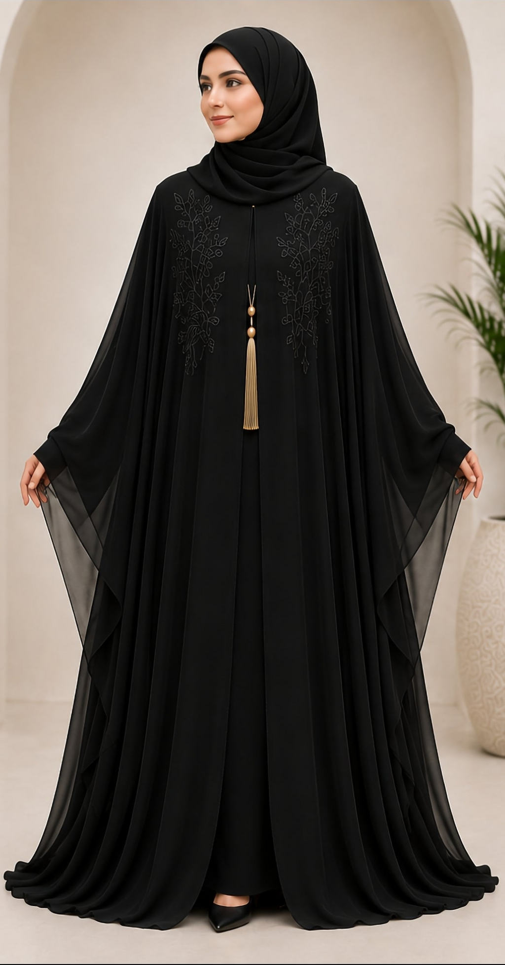 Weiße Premium Abaya – Noor Collection