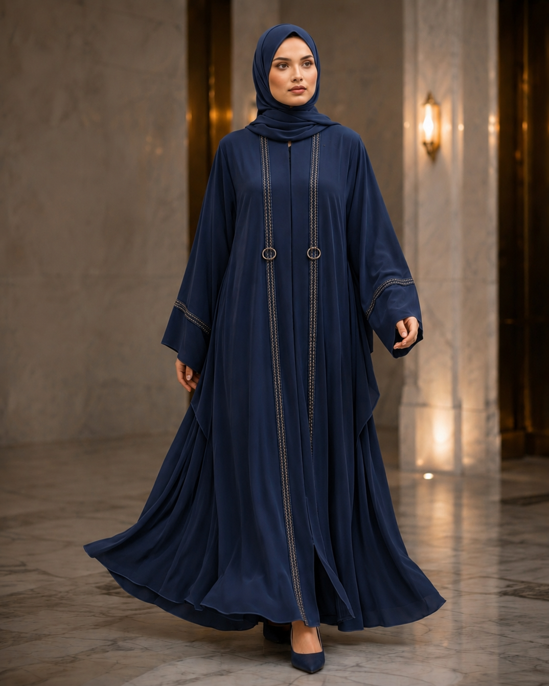 White Luxury Modest Abaya – Noor Collection